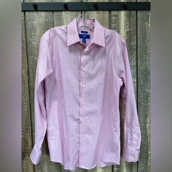 Egara Shirts | Mens Egara Non-Iron Slim Fit Dress Shirt - Pink - Euc | Color: Pink | Size: S | Tweatherford42'S Closet